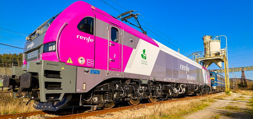 FIRST COMMERCIAL TRIP OF THE NEW 'ZERO CO2' LOCOMOTIVES OF RENFE MERCANCÍAS IN ASTURIAS
